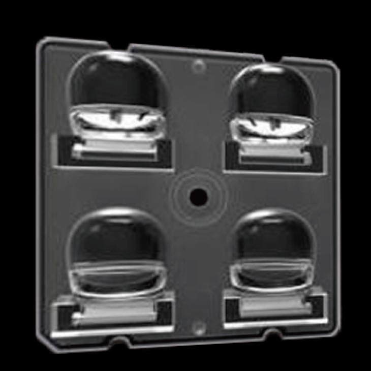 4 in 1 High-efficiency Optical Lens For Area Lighting