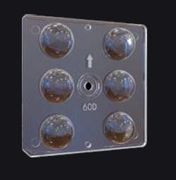 6 in 1 높이 - 효율 면적 조명을위한 광학 렌즈